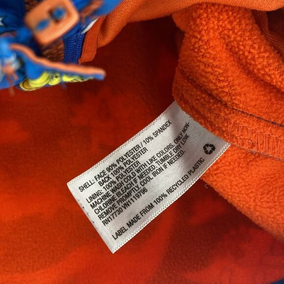 Cat & Jack Dinosaur Pizza hooded full zip Jacket lined novelty print sz 3T blue - Picture 4 of 6